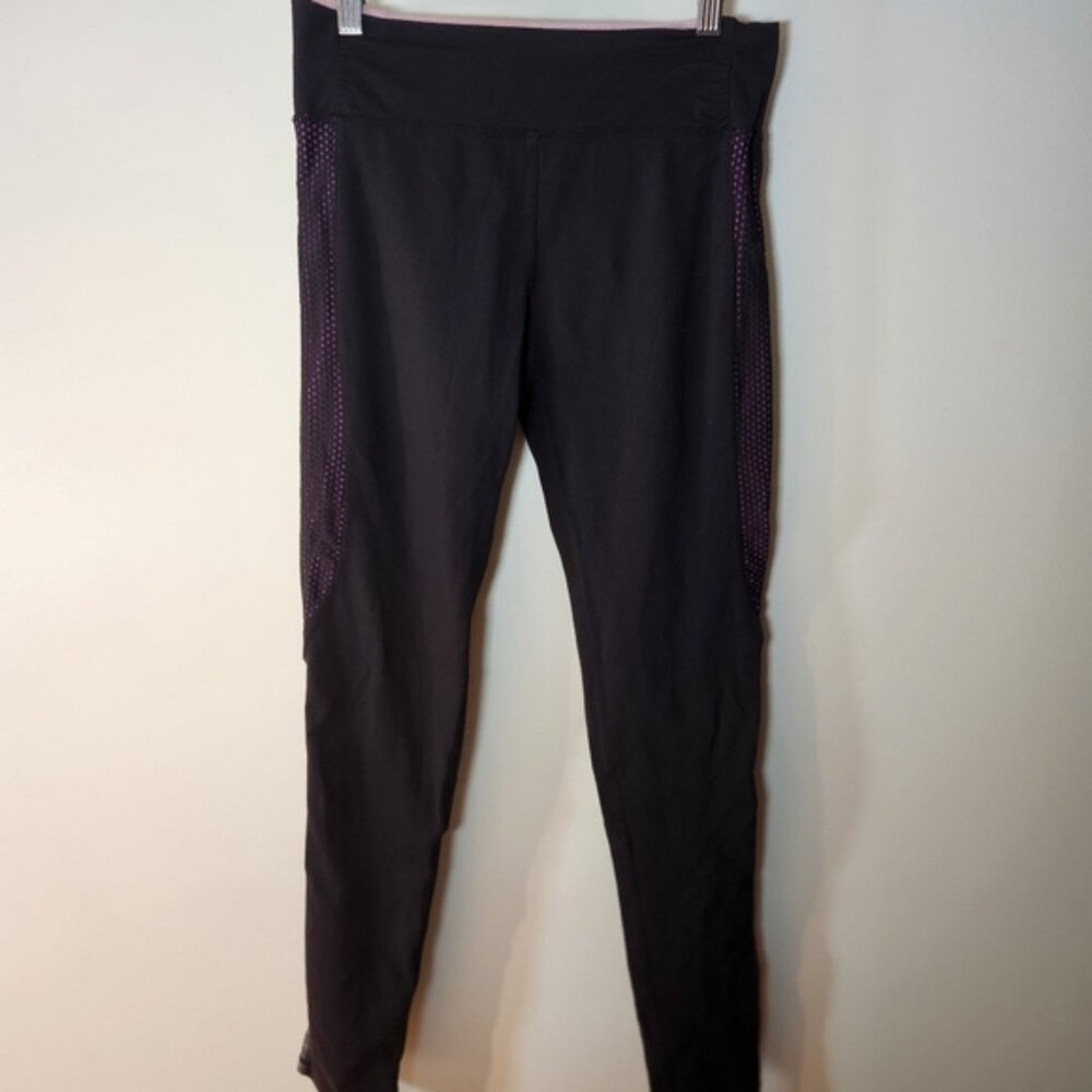 Black small Kyodan Leggings joggers‎ with Hot pink Accents